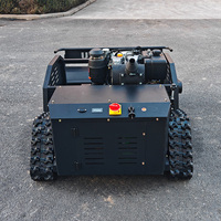 Mesin Pemotong Rumput Mini Robot Diesel Tanpa Kabel dengan Remote Control, Dilengkapi Aksesoris Pembajak Salju, Mesin 4-Tak Industri DIY