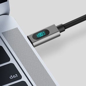 <span class=keywords><strong>สาย</strong></span> USB อัจฉริยะแบบพกพา100วัตต์5A <span class=keywords><strong>ชาร์จ</strong></span>เร็วสำหรับโทรศัพท์มือถือซัมซุง Type-C พร้อมแจ็กเก็ตไนลอนความยาว1ม. สำหรับการใช้งานในคอมพิวเตอร์ - Product Image 5