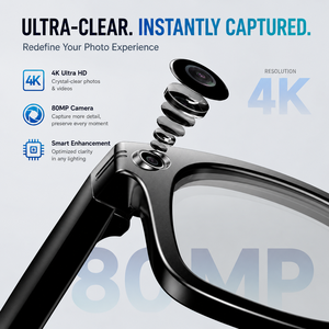 Nouvelles Lunettes Intelligentes 2026 W610 avec Caméra 8MP, WiFi, Écran Tactile Coulissant, Double Micro Anti-<span class=keywords><strong>Bruit</strong></span> et Traduction IA pour Sports <span class=keywords><strong>de</strong></span> Plein Air - Product Image 3