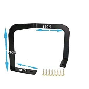 Soporte de colchón con deflector de esquina, acero, negro mate, para colchones de 13 cm de altura, diseño moderno y sencillo, accesorio de ferretería duradero - Product Image 2