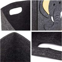 Grande capacité éléphant tigre dessin animé feutre boîte de rangement vêtements sales vêtements panier à linge voiture panier de rangement pour vêtements