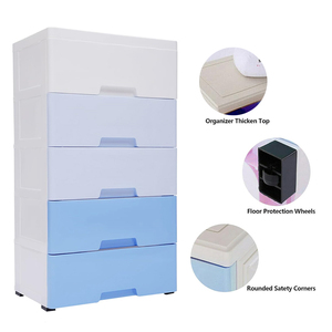 Tùy Chỉnh Phòng Khách Đa Chức Năng Nhiều Lớp Ngăn Kéo Tủ Nhựa Lưu Trữ 5 Ngăn Kéo Với Bánh Xe - Product Image 4