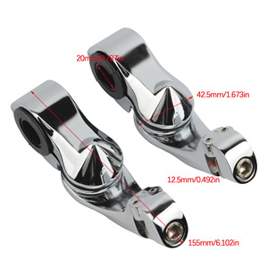 Soporte de pedal delantero para motocicleta Zuqing, aleación de aluminio cromado de 32mm para Harley-Davidson Big Glide - Product Image 2