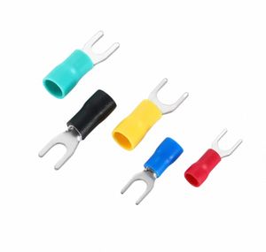 PVC-isolierte SV-Ende U-förmige Kupfers chuh Stromkabel stecker Gabel klemmen Blöcke Hochwertige Steck verbinder - Product Image 5