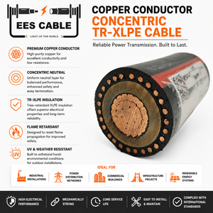 <span class=keywords><strong>Cable</strong></span> EES URD de 15KV, Conductor de Cobre Concéntrico, <span class=keywords><strong>Cable</strong></span> TR-XLPE, <span class=keywords><strong>Neutro</strong></span> Completo, Un Tercio <span class=keywords><strong>Neutro</strong></span>, 2AWG-1000ckmil, Revestimiento LLDPE - Product Image 1