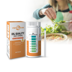 Tiras de prueba de aceite de ácidos grasos sin control de calidad fácil y probador de aceite de cocina para uso doméstico 100 tiras 0-5 Mg/g aceite saludable - Product Image 2