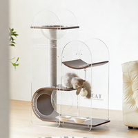 Offre Spéciale : Enclos pour chat en acrylique personnalisé, niche transparente pour chien, cage pour animaux de compagnie, présentoir moderne d'intérieur pour petits animaux, écologique