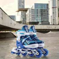 Patins à Roues Alignées Réglables à Prix Avantageux, 4 Roues Lumineuses, Coque Rigide Durable, Patines