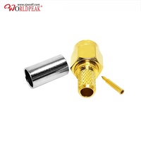 Conector coaxial Rf SMA Macho para cable de baja pérdida RG58 LMR195 LMR200