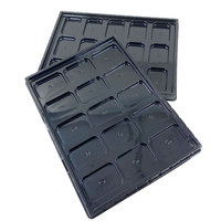 Bac à blister en plastique PET noir transparent personnalisé d'usine en gros emballage de produits électroniques grand public plateau à blister pour thermoformage
