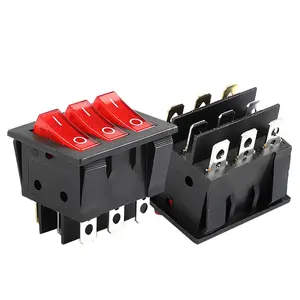 KCD9 Triple Lighted rocker switch 9 pin