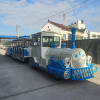 Train électrique sans rail Dorlin à prix avantageux pour 42 passagers, style rétro, pour parcs d'attractions et parcs à thème