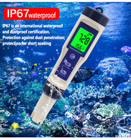 Testeur de qualité de l'eau numérique 5 en 1, type stylo, écran LCD portable, batterie au lithium, température, ORP, H2, pour aquariums