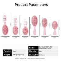 Peigne à air parfumé écologique en plastique portable pour aromathérapie, mini brosse à cheveux pour le coiffage et le massage du cuir chevelu, usage en salon SY745