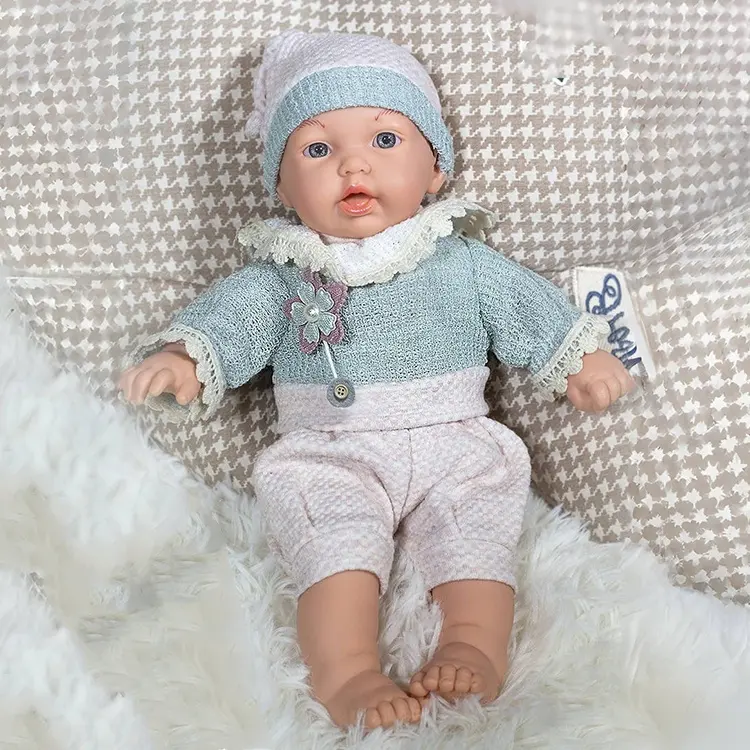 225-1 11 Inch Lovely Reborn Baby Dolls Whole Body Silicone Lifelike Simulation Girl Reborn Doll Realistic Doll Toys