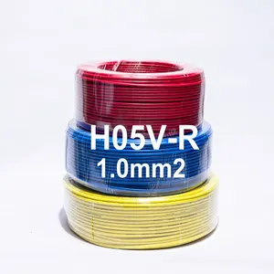 Cable wire wholesale CE 1.0mm2 H05V-R Types of House Wire PVC Insulationl electric copper wire