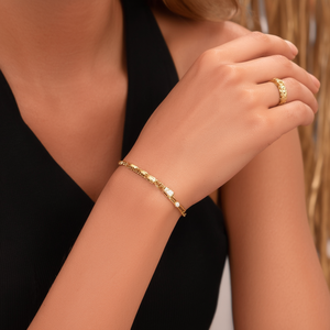 Pulsera de Cadena de Eslabones de Moda, Chapada en Oro, Acero Inoxidable 316L, Joyería Sostenible y Resistente para Mujer - Product Image 3