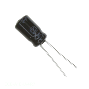 ตัวเก็บประจุแบบ Through Hole รุ่น ECE-A1EKA4R7 ยี่ห้อ Manufacturer Channel ชนิด CAP ALUM ความจุ 4.7uF 20% 25V แบบ Radial TH - Product Image 1