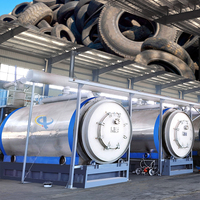 Usine de pyrolyse du caoutchouc : machine à transformer les pneus usagés en huile, 10 TPD, semi-continu, contrôle PLC, production d'huile combustible avec système de sécurité
