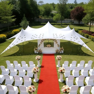 Carpa Elástica de Poliéster Color <span class=keywords><strong>Queso</strong></span> para Bodas y Fiestas en Interiores y Exteriores, Protección UV, Tamaño Personalizado Disponible - Product Image 1
