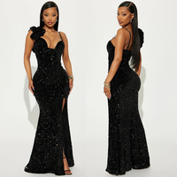 Livraison Rapide CY901361 Robes de Bal à Bretelles Fines Pailletées Robe de Soirée Maxi Fendue pour Femme Activité Bal 2026