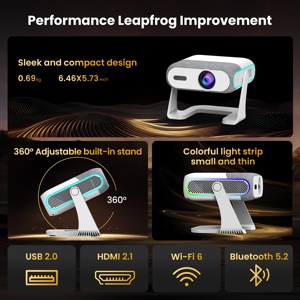 Proyector Portátil Mini con Enfoque Automático, 720p HD 4K, 200ANSI Lúmenes, para Películas, Juegos al Aire Libre, Sistema Operativo Android 14, Aprendizaje DIY para Niños - Product Image 3