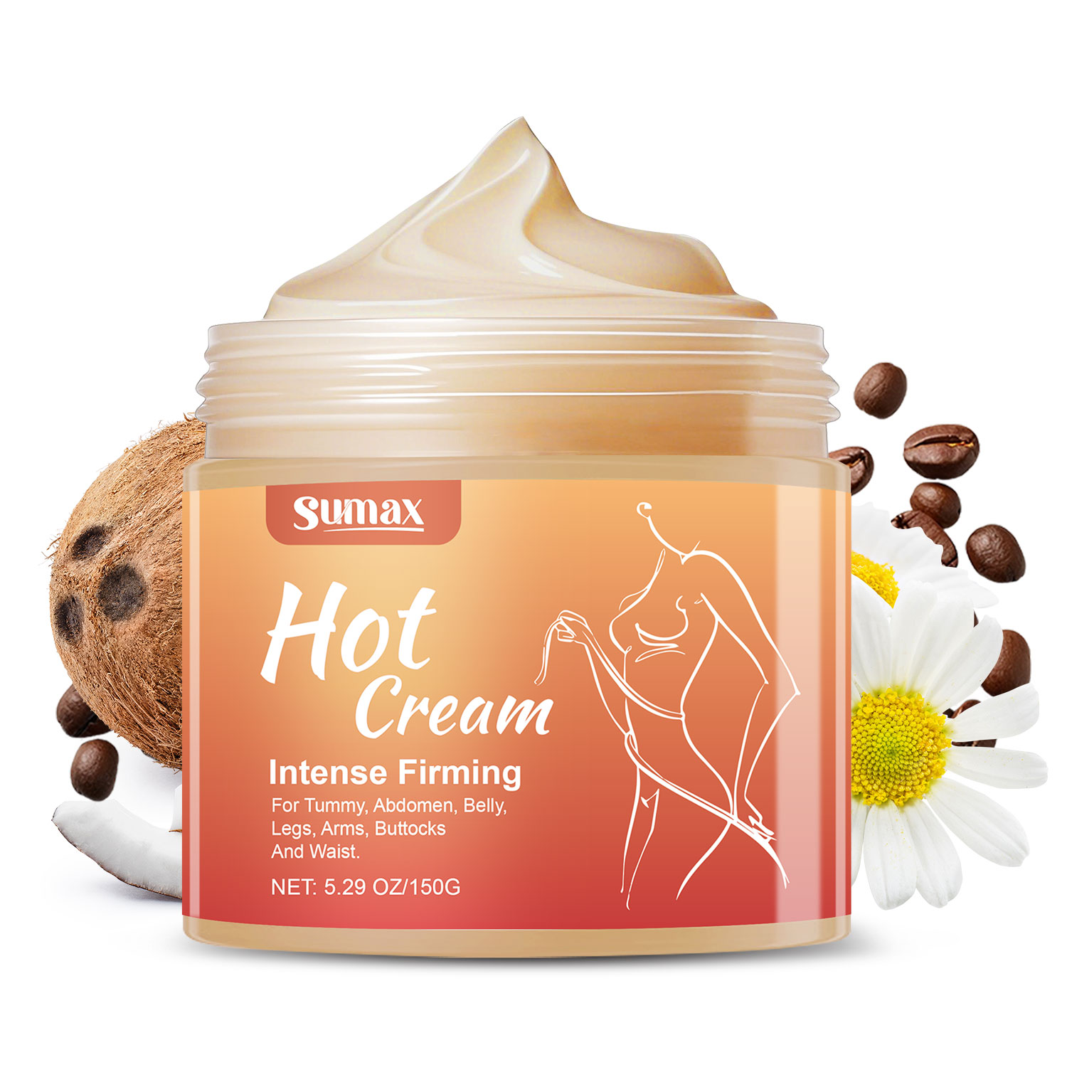 SUMAX 150g Tightening Heat Sweat Cream Enhancer Hot Cream for Women Firming Body Lotion