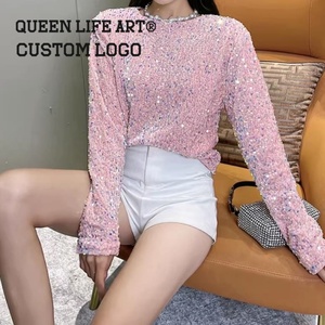 Custom Sequin <strong>Easter</strong> <strong>Top</strong> Manufacturers for Customs Clothes Houston Texans Sequin <strong>Tops</strong> Customized Silver Sequin <strong>Tops</strong> Plus Size - Product Image 6
