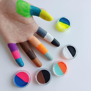 สีเพ้นท์หน้าและตัวแบบน้ำคุณภาพสูง ยูวี เนออน หลายสี ใช้น้ำแร่ ขายส่งจากโรงงานโดยตรง - Product Image 1