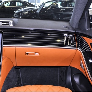 Kit de acabamento para painel de piano, estilo pintura de piano, interior preto e branco, para Mercedes Benz W223 S450 S480 S500 Maybach - Product Image 5