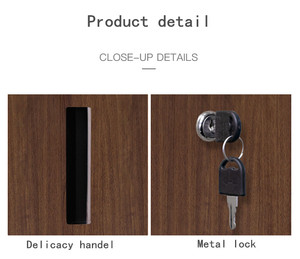 Gỗ Hạt Thép Văn Phòng Tập Tin Lưu Trữ Tủ Sách Tủ - Product Image 4