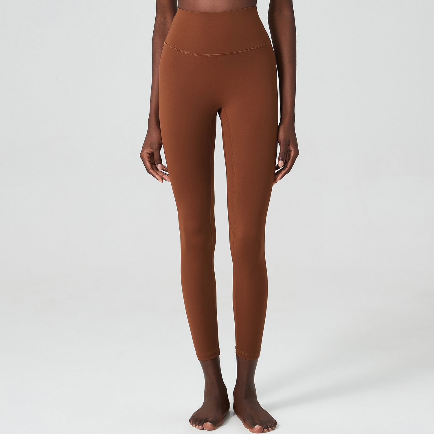 Pantalon de yoga en colle liquide Lp2341 en marron café
