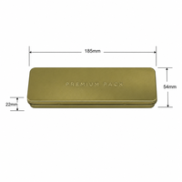 Boîte en fer blanc rectangulaire dorée personnalisée avec charnières, étui de rangement en métal pour bonbons, thé, cadeaux, bijoux, papeterie, emballage OEM, vente en gros