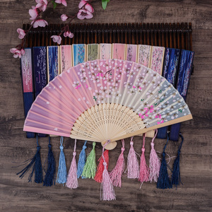 Abanico Plegable <span class=keywords><strong>de</strong></span> Bambú para Mujer, Estilo Japonés Antiguo, Diseño Retro, para Danza China, Manualidades, Estilo Clásico, Verano - Product Image 1
