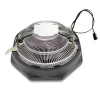 M105 manusia salju pelangi multi-platform pendingin CPU RGB kipas sunyi 3Pin kompatibel Intel LGA 115X/1200/1700/AM5/AM4 lampu warna-warni