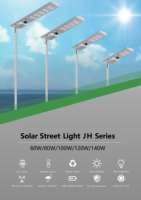 Nouvelle Lampe Solaire LED Extérieure Industrielle Tout-en-un 140W avec Étanchéité IP65 pour Jardin, Route et Aménagement Paysager, Garantie 5 Ans