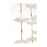 Lustre en verre en forme de fleur, design moderne, en laiton, pour salon, hôtel, maison, villa, décoration
