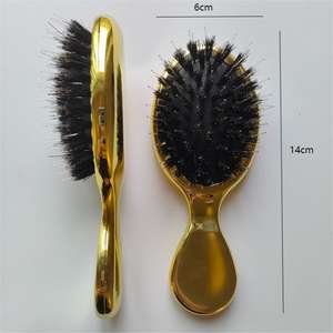 사용자 정의 로고 블랙 합성 헤어 익스텐션 브러쉬 멧돼지 강모 에어 쿠션 패들 엉킴 헤어 브러시 여성용 - Product Image 5