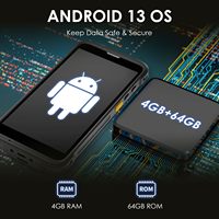 Ordinateur mobile portable C66 Android 13, PDA robuste, lecteur de codes-barres, noir, Wifi, GPS