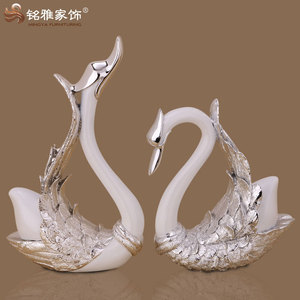 Regalos para Parejas, Figura <span class=keywords><strong>de</strong></span> Cisne <span class=keywords><strong>de</strong></span> Poliresina, Pareja Enamorada, para Decoración <span class=keywords><strong>de</strong></span> Interiores - Product Image 1