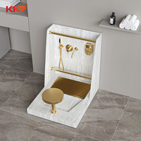 Station d'ablution Wudu en surface solide pour mosquée, lavabo multi-utilisateurs pour le lavage des pieds, facile à nettoyer, design moderne
