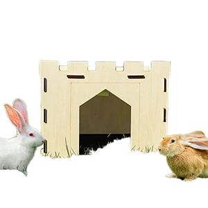 Sağlam Bunny evi tavşan Hideout kale kule oyuncaklar ahşap Bunny kale evi tavşan kafesi gine domuz Chinchilla gelincik için - Product Image 4