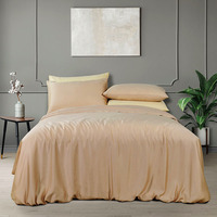Parure de lit de luxe en soie unie pour enfants, draps de lit 60S, draps unis personnalisés en Lyocell
