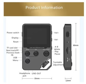 Reproductor MP3 Portátil de Diseño Moderno con Grabación sin Pérdidas HD Mini Premium, Reproductor MP4 de Entretenimiento y Aprendizaje, Gran Venta - Product Image 5
