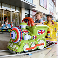 Train électrique miniature pour enfants avec toit, manège de divertissement de qualité commerciale personnalisé pour parc d'attractions, centre commercial, carnaval et intérieur/extérieur