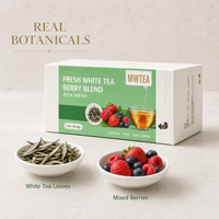 Thé aux fruits et herbes faible en calories, saveur fraîche, enrichi en vitamine C et thé blanc, pour une peau éclatante et une immunité renforcée – Vente directe usine OEM