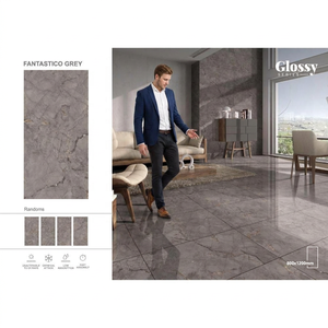 Carreaux de porcelaine polie à motif marbré Vistaar Iris Crema 60x120cm pour intérieurs résidentiels élégants - Product Image 5