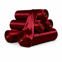 Rideaux de plafond et de scène décoratifs en soie de lait extensible rouge bordeaux, style campagnard américain, pour mariages, hôtels et décors de fond