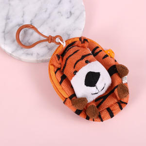 Porte-monnaie en peluche de mode coréenne, tête d'animal 3D, broderie de dessin animé, modèle 13 - Product Image 5