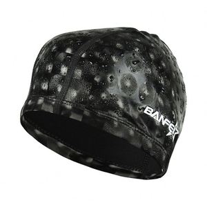 Bonnet de bain personnalisé 2024 en polyester haute élasticité Water Cube, confortable, unisexe pour adultes - Product Image 4
